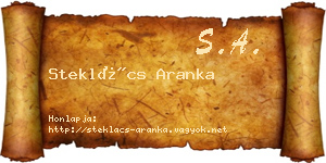 Steklács Aranka névjegykártya