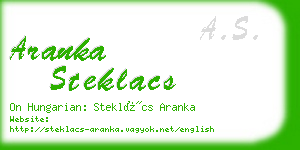 aranka steklacs business card